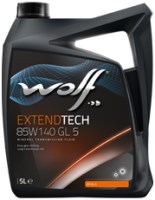 Купить трансмиссионное масло WOLF Extendtech 85W-140 GL5 5L  по цене от 1132 грн.