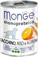 Купити корм для собак Monge Monoprotein Fruits Turkey/Rice/Citrus 400 g  за ціною від 174 грн.