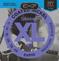 Купить струны DAddario EXP Coated Nickel Wound 11-49  по цене от 537 грн.