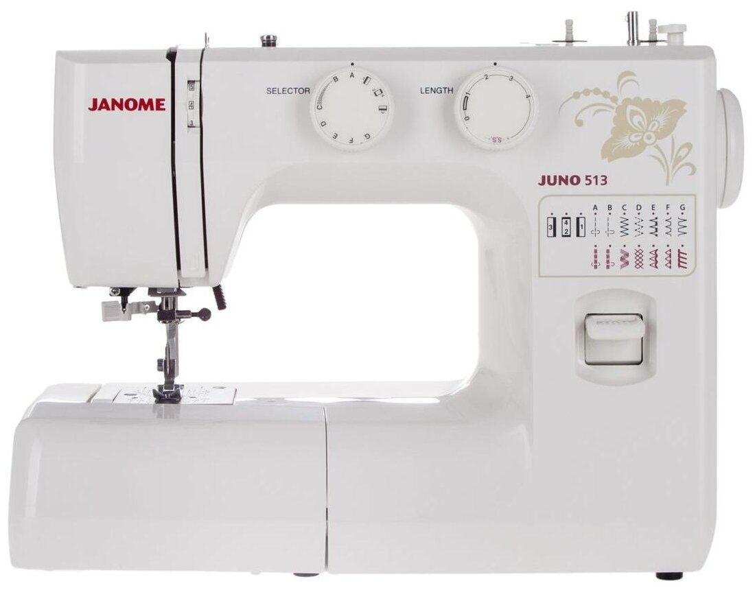 Швейная машина / оверлок Janome Juno 513. Обзоры, инструкции, ссылки: Janome  Juno 513