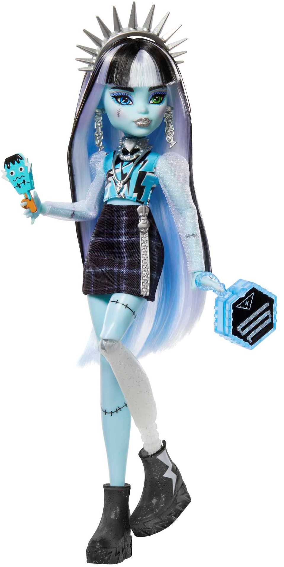 Кукла Monster High Skulltimate Secrets: Fearidescent Frankie Stein HNF75.  Вопросы и ответы о Monster High Skulltimate Secrets: Fearidescent Frankie  Stein HNF75