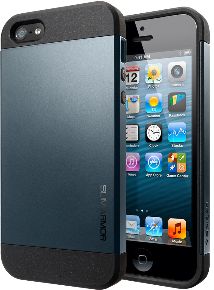 Противоударный алюминиевый чехол для iPhone 5/5S, черный
